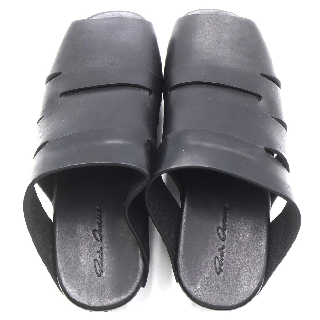 Rick Owens(リックオウエンス) レザー厚底サンダル ブラック #37 レディース
