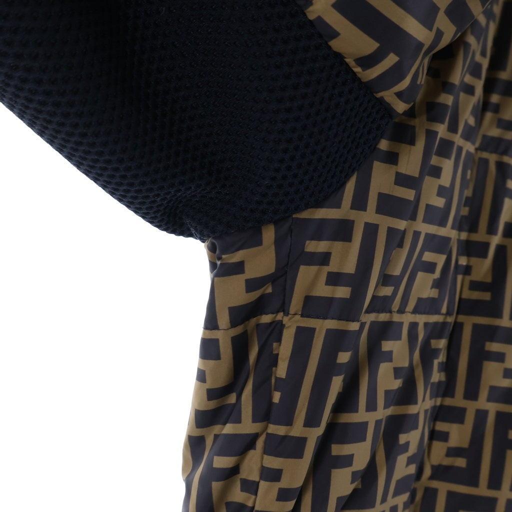 FENDI(フェンディ) ズッカ ダウンジャケット ブラウン×ブラック #48 FAF556