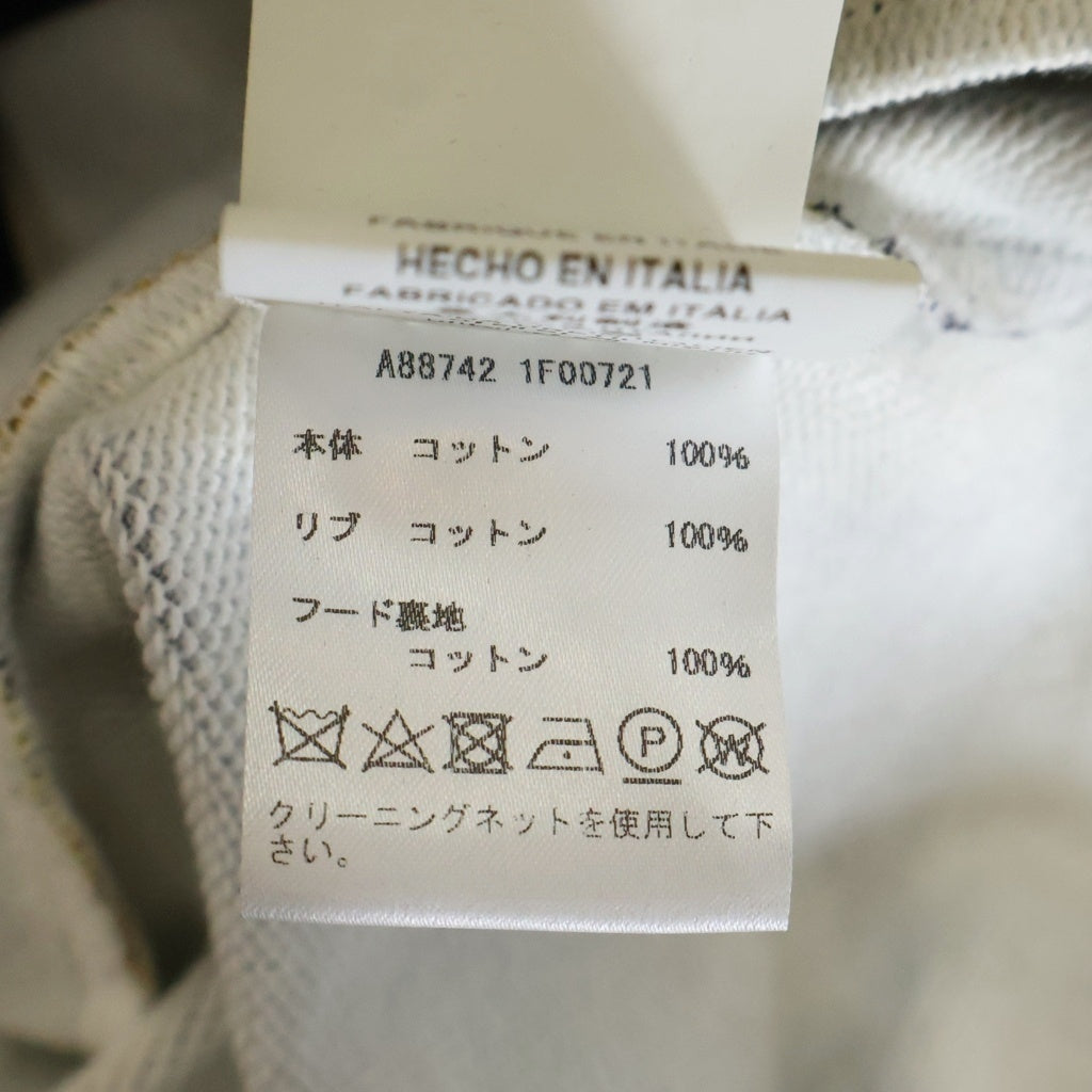 VERSACE(ヴェルサーチ) 総柄ジップパーカー フーディー ブラック×イエロー #XL A88742