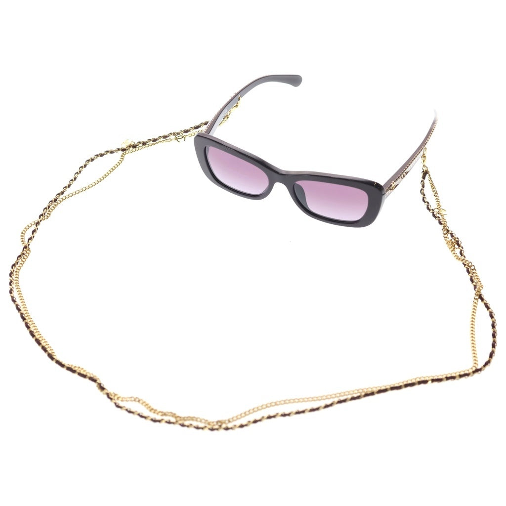 CHANEL シャネル　サングラス ココマーク レディース　★調整必要★ CHANEL(シャネル) ココマーク チェーン付き サングラス ワインレッド