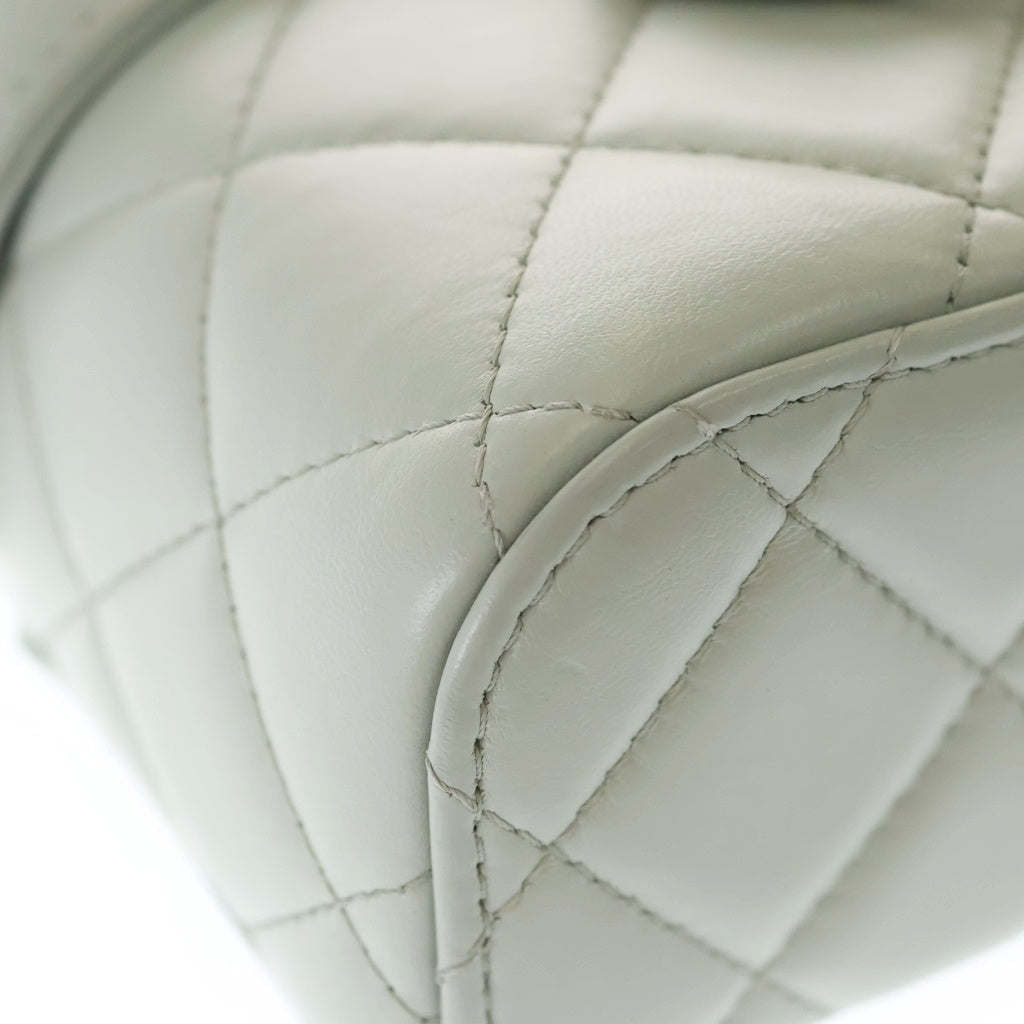 CHANEL(シャネル) バニティ トップハンドル ラムスキン レザー 2WAY ハンド チェーンショルダー バッグ ゴールド金具 ライトブルー AS3973 プレート レディース