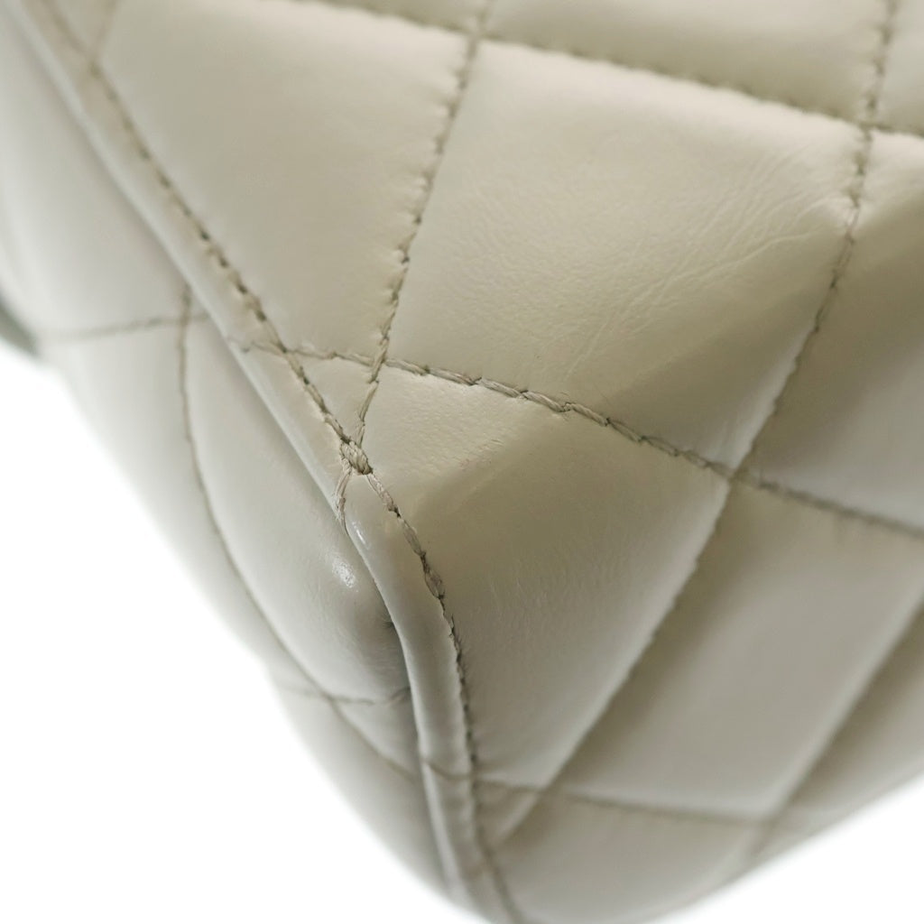 CHANEL(シャネル) バニティ トップハンドル ラムスキン レザー 2WAY ハンド チェーンショルダー バッグ ゴールド金具 ライトブルー AS3973 プレート レディース