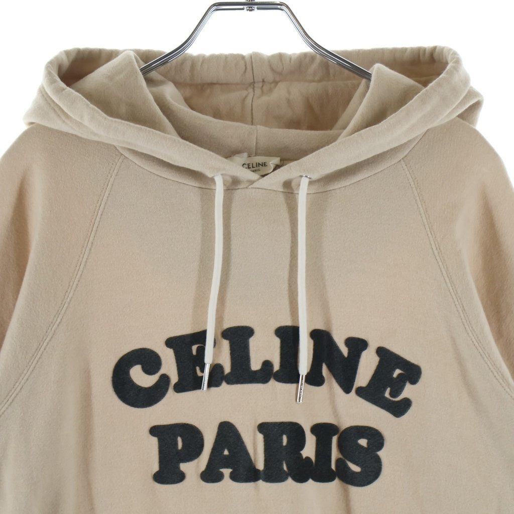 CELINE(セリーヌ) 20SS Bubble Logo Hoodie バブルロゴ カシミヤ混スウェットプルオーバーパーカー ベージュ 2Y140607F
