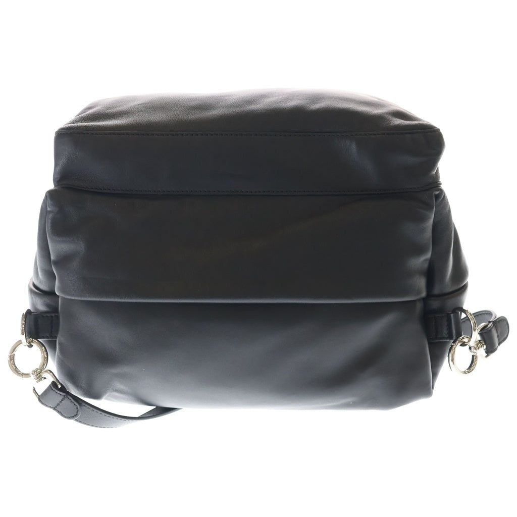 MARNI(マルニ) レザー 2WAY ショルダー バッグ リュックサック バックパック シルバー金具 ブラック レディース