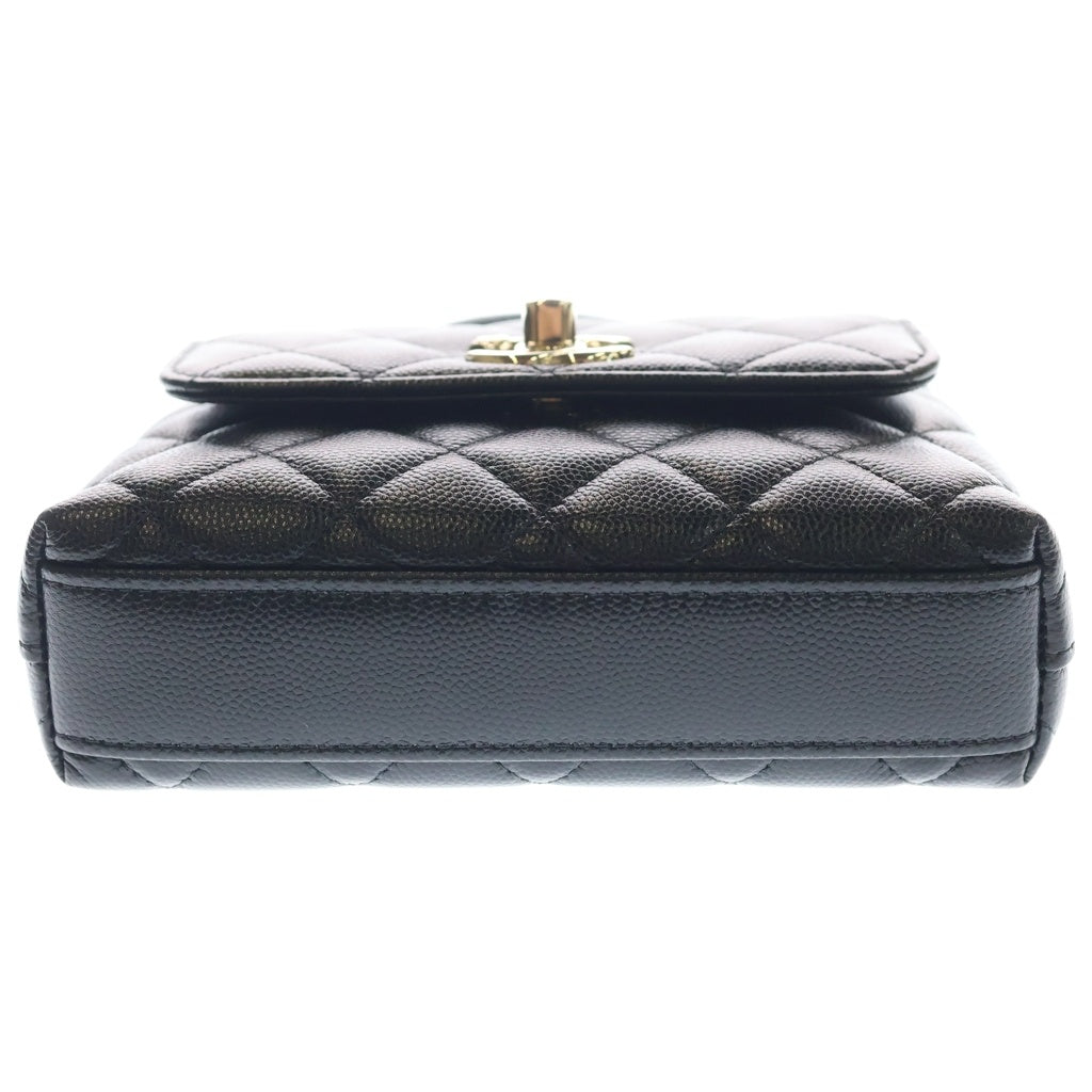 CHANEL(シャネル) ココハンドル XXS 2WAYハンドバッグ チェーンショルダーバッグ ブラック キャビアスキン AP4244 ゴールド金具 レディース