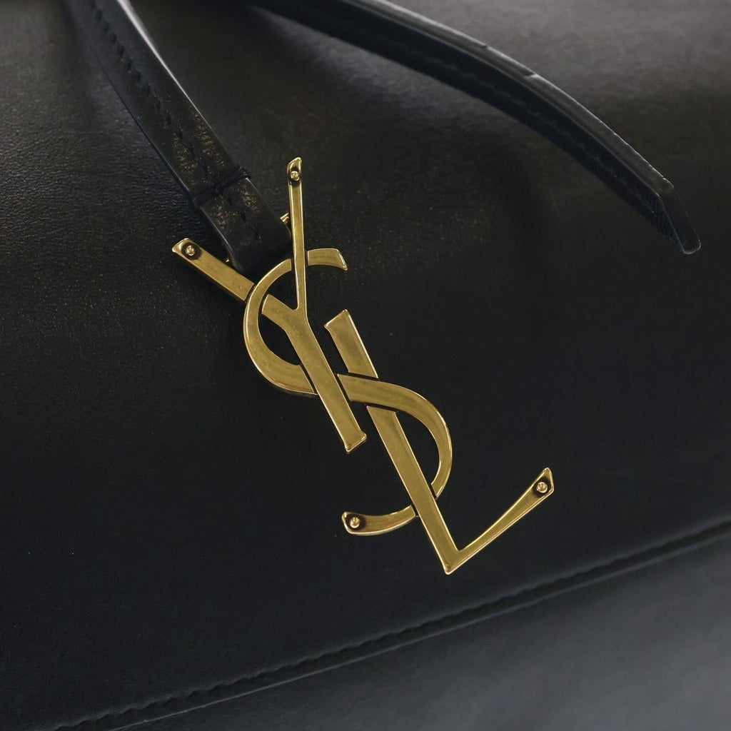 SAINT LAURENT PARIS(サンローランパリ) PARISV2 ラムスキン 巾着 ショルダーバッグ ポーチ ブラック 804302 レディース
