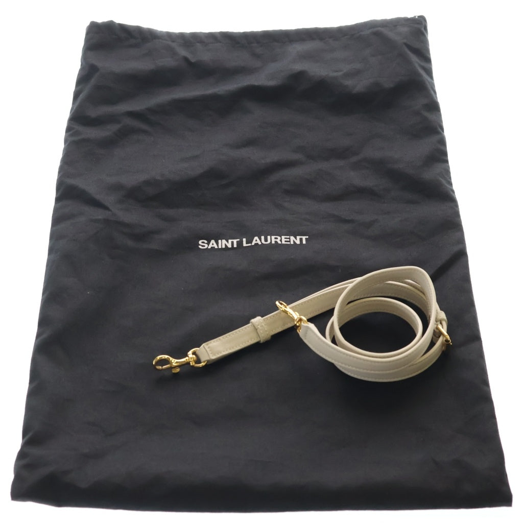 SAINT LAURENT PARIS(サンローランパリ) トイ ショッピング レザー ゴールド金具 2WAY ショルダーバッグ トートバッグ ハンドバッグ アイボリー ホワイト系 600307 レディース
