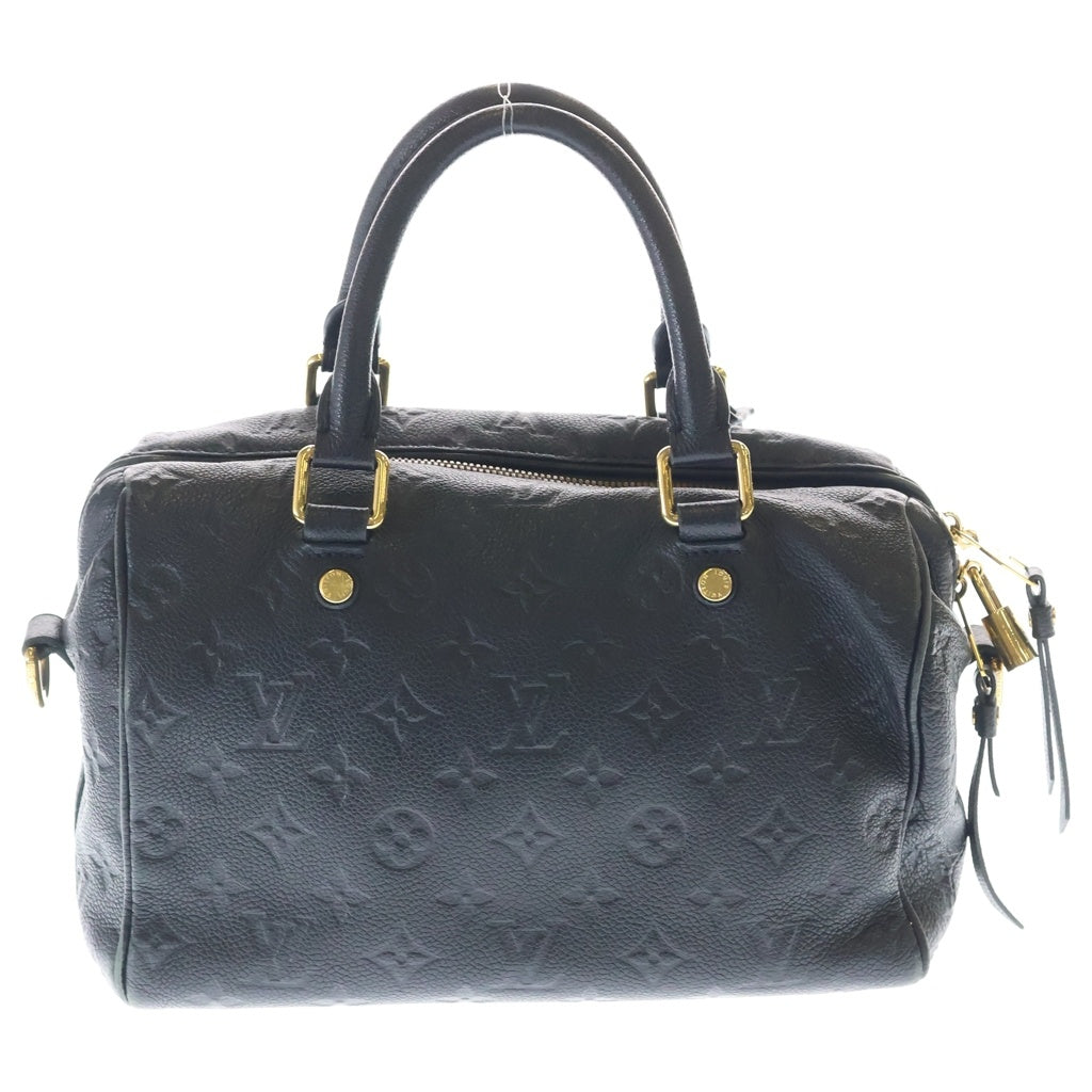 LOUIS VUITTON(ルイヴィトン) モノグラム アンプラント スピーディ バンドリエール25 2WAYハンドバッグ ミニボストンバッグ ショルダーバッグ ブラック レザー M40762 ゴールド金具 レディース