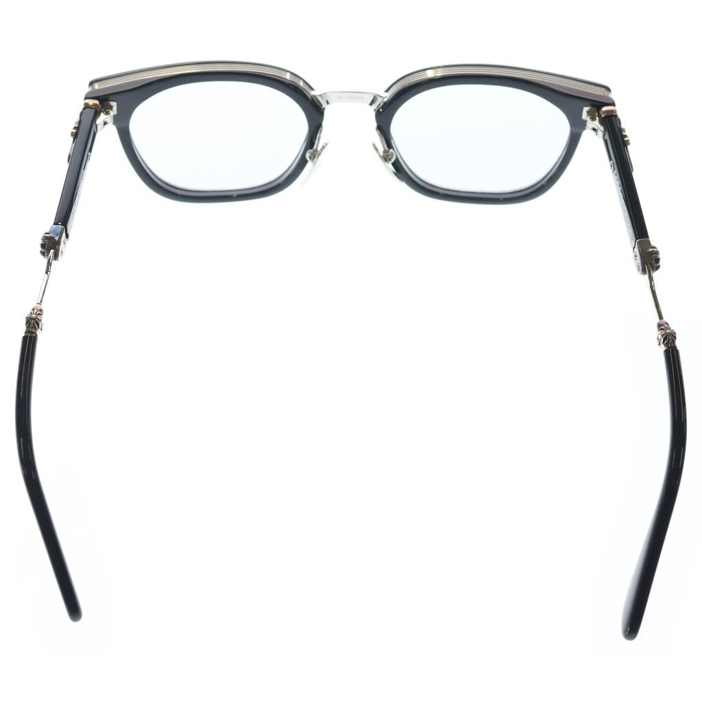 CHROME HEARTS(クロムハーツ) クロムハーツ メガネ プラスチック 52□21-152 ブラック×シルバー ブルーレンズ DUCK BUTTER レディース