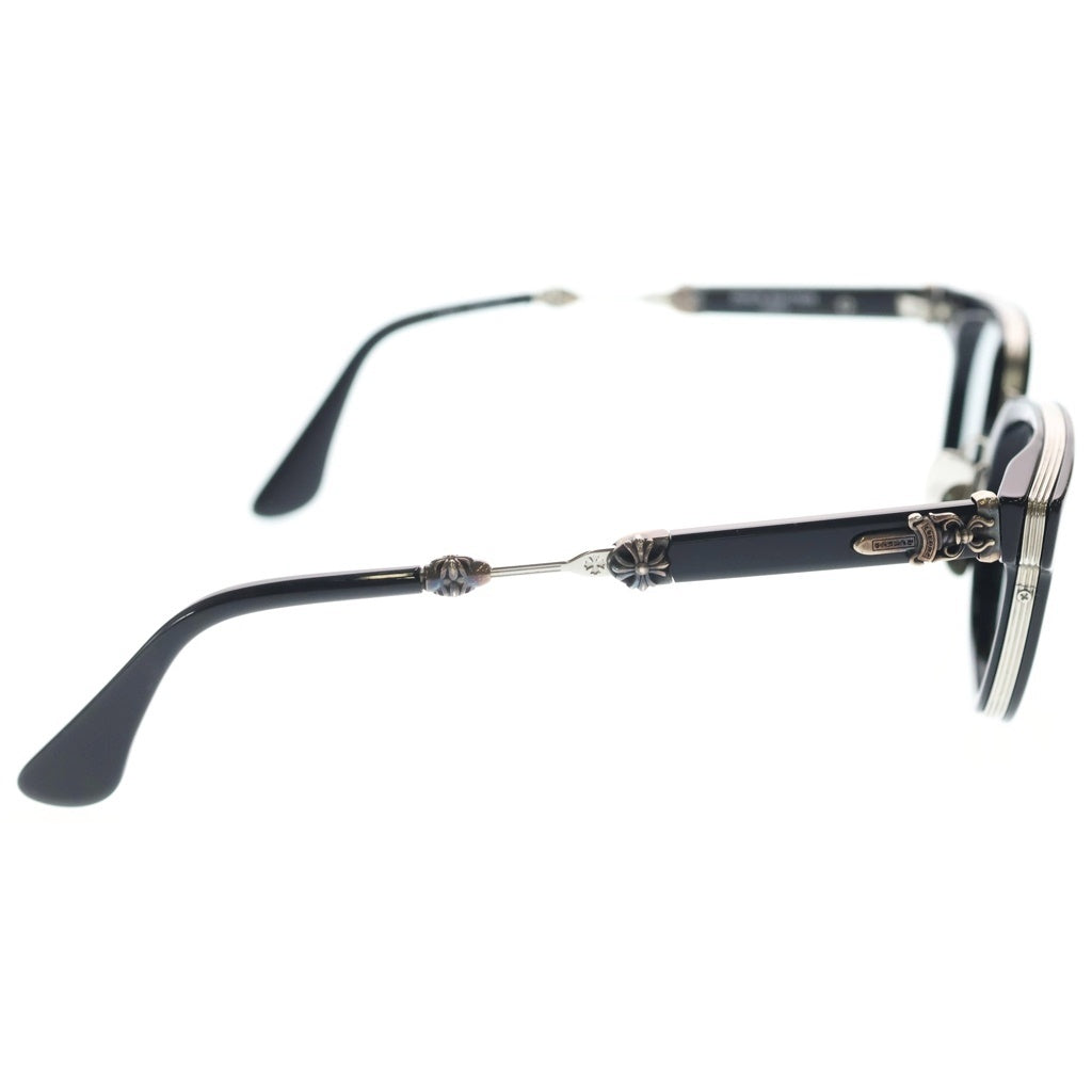CHROME HEARTS(クロムハーツ) クロムハーツ メガネ プラスチック 52□21-152 ブラック×シルバー ブルーレンズ DUCK BUTTER レディース