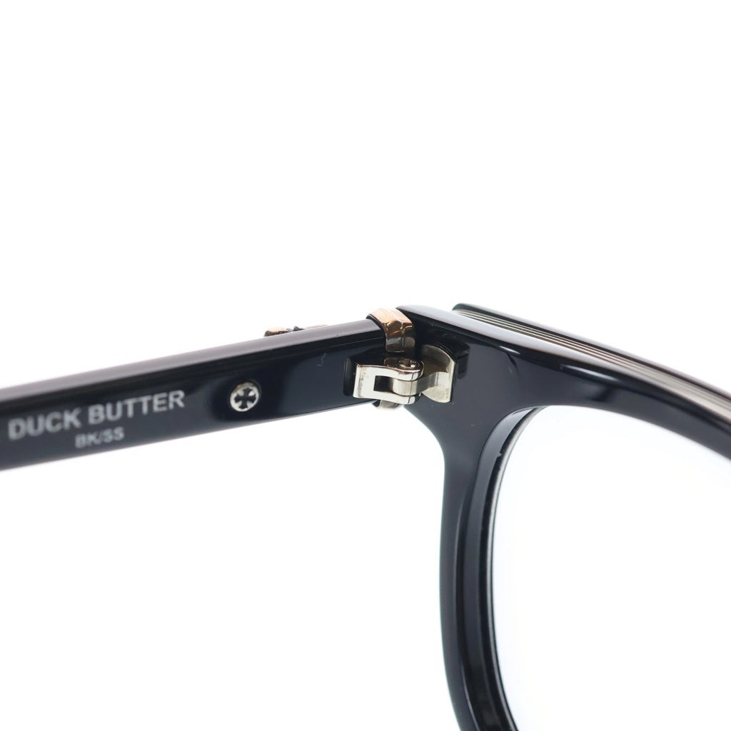 CHROME HEARTS(クロムハーツ) クロムハーツ メガネ プラスチック 52□21-152 ブラック×シルバー ブルーレンズ DUCK BUTTER レディース