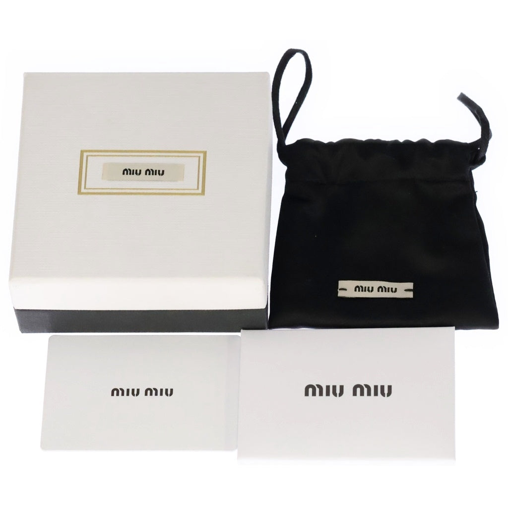 miumiu(ミュウミュウ) ロゴラウンドピアス ライトブルー×シルバー レディース