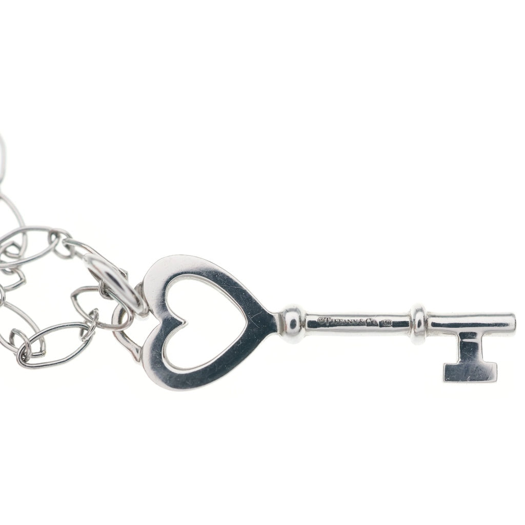 TIFFANY & Co.(ティファニー) キーハート ダイヤ ネックレス ペンダント チェーン ホワイトゴールド 750WG レディース