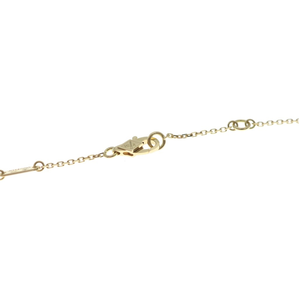 Van Cleef & Arpels(ヴァンクリーフアンドアーペル) スウィートアルハンブラ マザーオブパール ネックレス ペンダント チェーン イエローゴールド/ホワイト VCARF69100 レディース