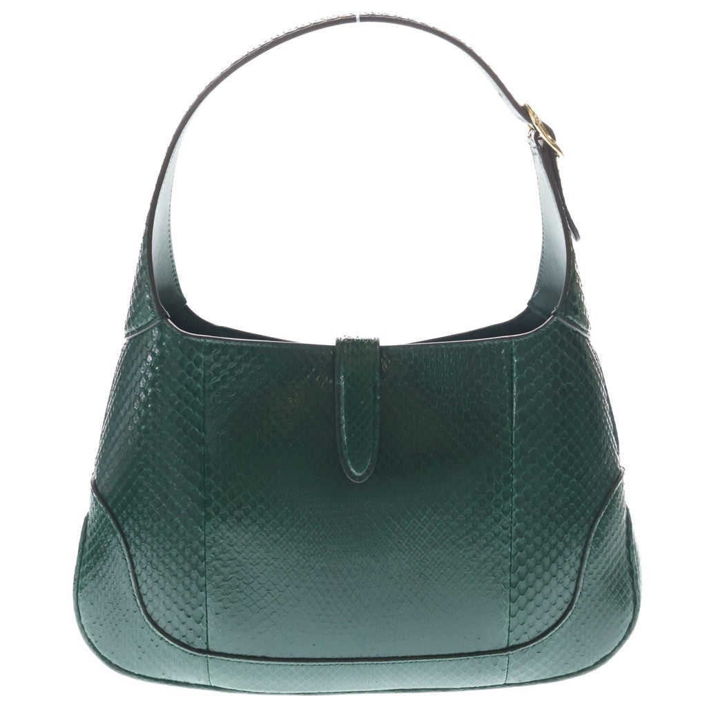 GUCCI(グッチ) ジャッキー ショルダーバック ハンドバック ホーボー ゴールド金具 パイソン グリーン 550152 レディース