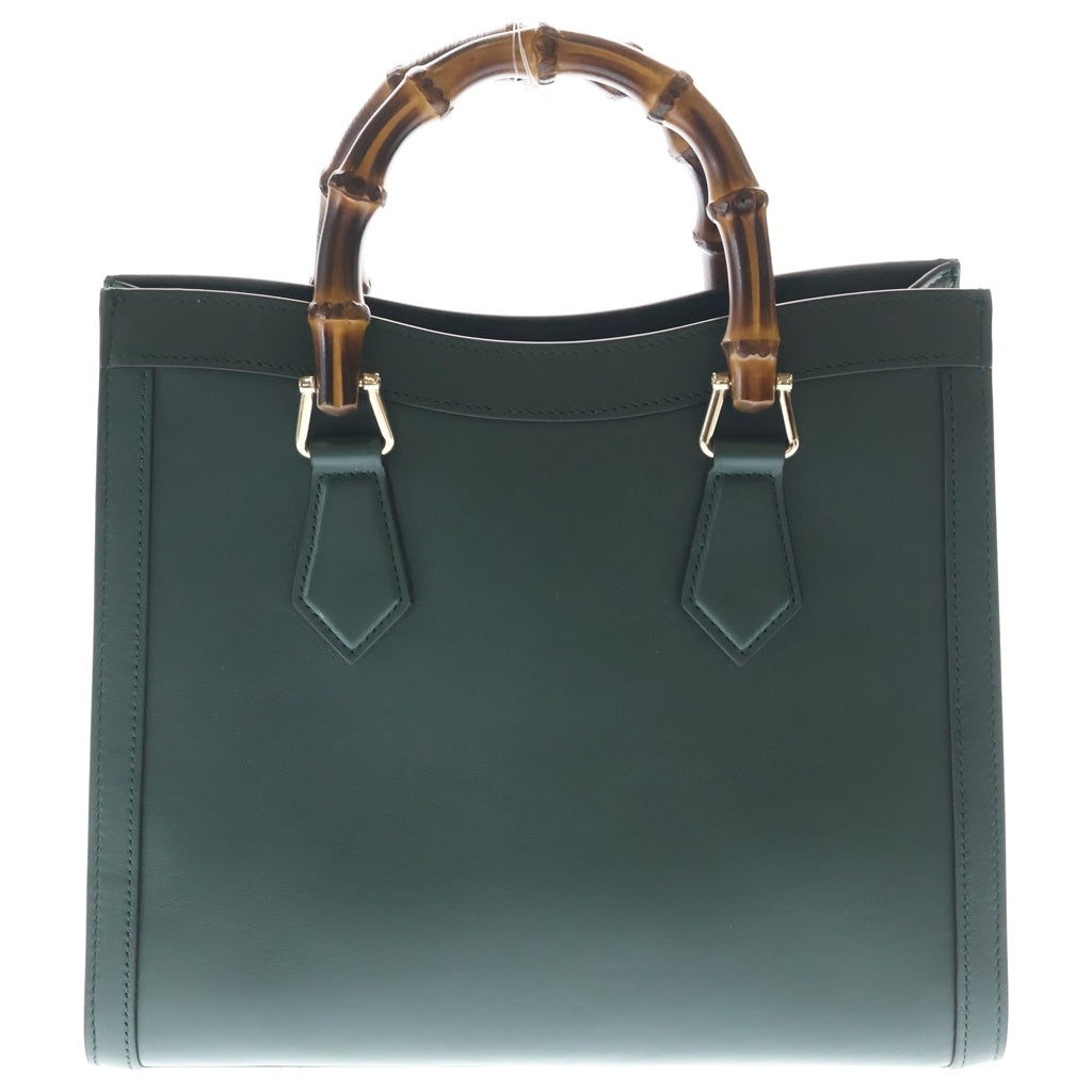 GUCCI(グッチ) ダイアナ トートバック 2wayバック GGロゴ ミディアム レザー グリーン 853226 レディース