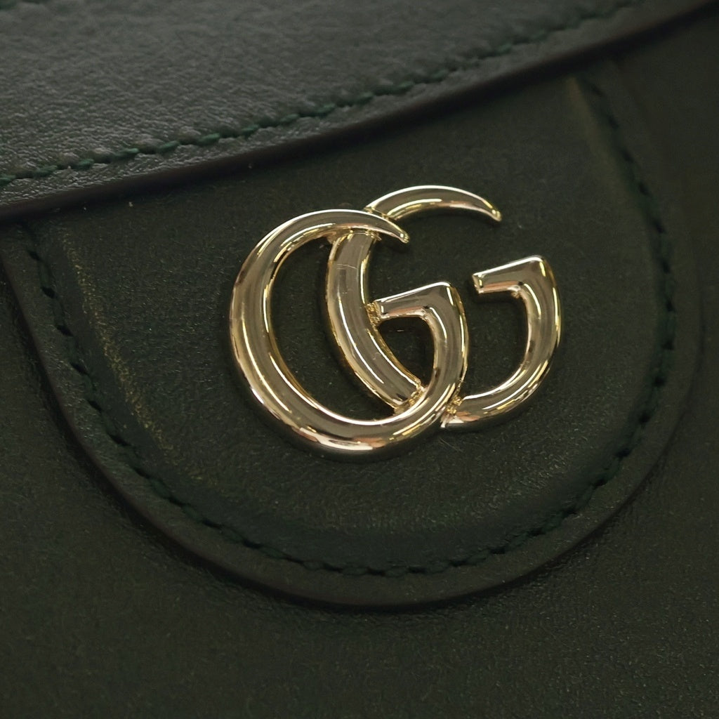 GUCCI(グッチ) ダイアナ トートバック 2wayバック GGロゴ ミディアム レザー グリーン 853226 レディース