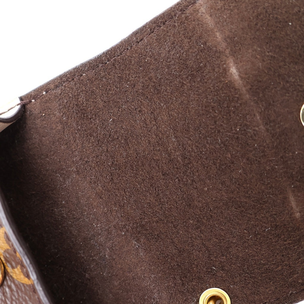 LOUIS VUITTON(ルイヴィトン) モノグラム エテュイ イヤホンケース ウサギ バッグチャーム ブラウン×アイボリー レザー GI0863 ゴールド金具 レディース