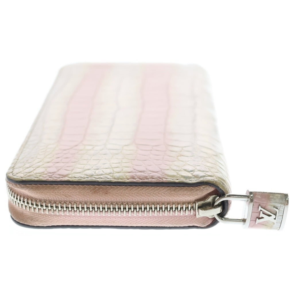 LOUIS VUITTON(ルイヴィトン) クロコダイル ジッピーウォレット ピンク M96310 ICタイプ レディース