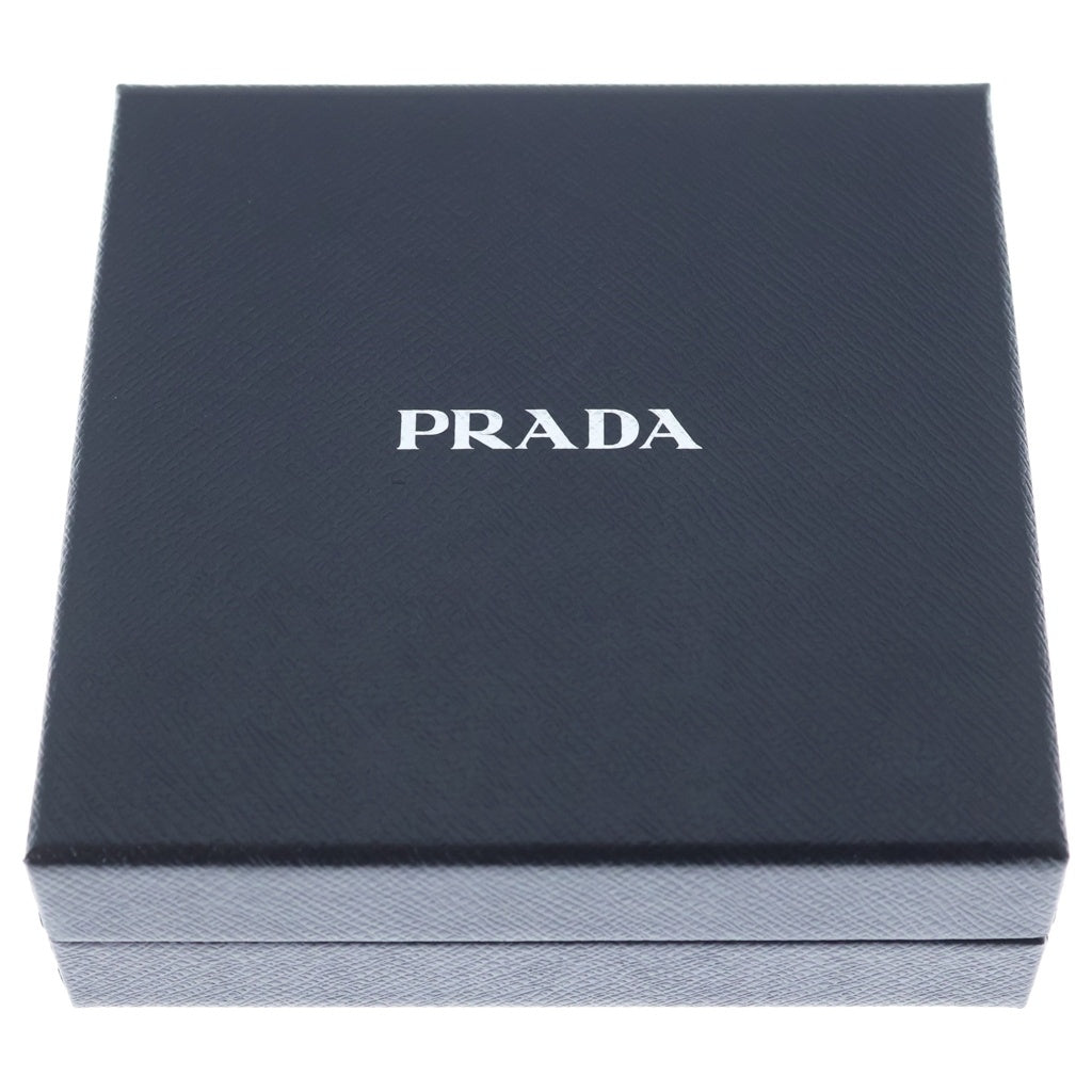 PRADA(プラダ) シュシュ ヘアゴム トライアングル ロゴ ベロア ブラック レディース
