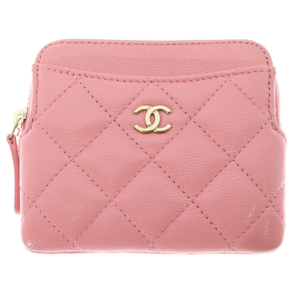 CHANEL ピンク パース CHANEL(シャネル) マトラッセ ココマーク ジップコインパース コイン