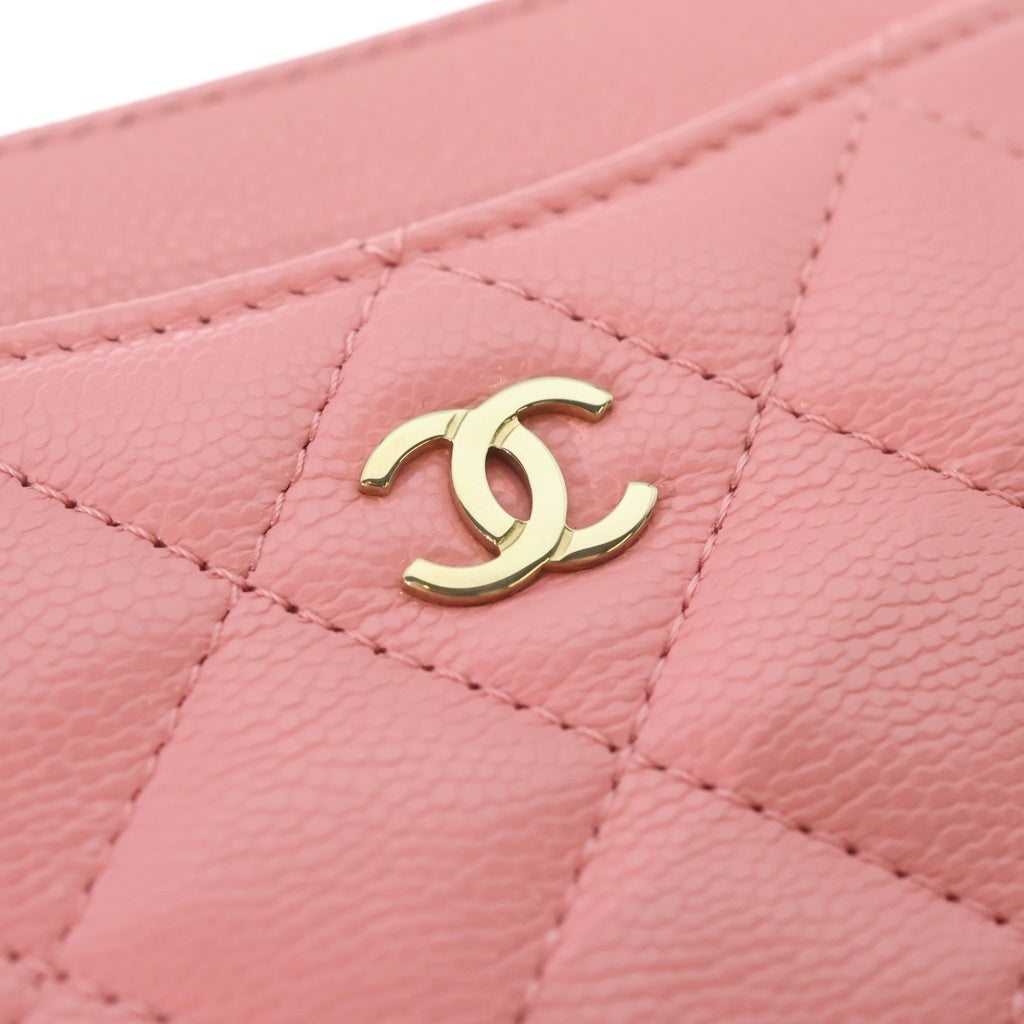 CHANEL(シャネル) マトラッセ ココマーク ジップコインパース コインケース キャビアスキン ピンク AP2061 レディース