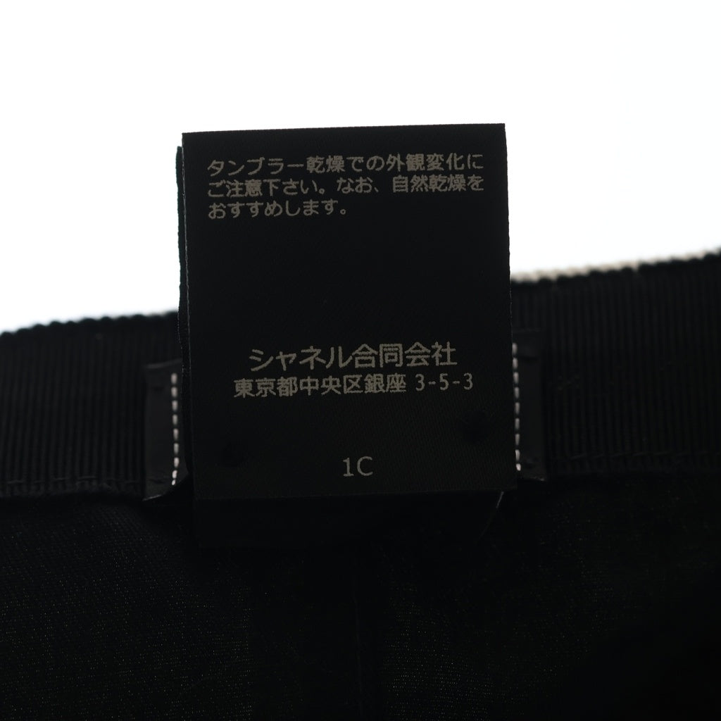 CHANEL(シャネル) ココマークロゴ刺繍 ベースボールキャップ 帽子 コットン ホワイト レディース
