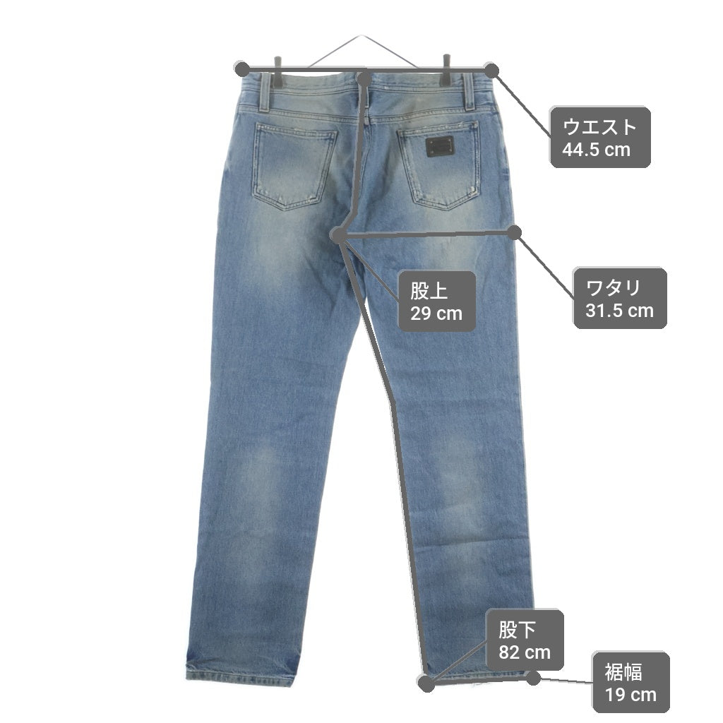 DOLCE & GABBANA(ドルチェアンドガッバーナ) ストレートデニムパンツ タグ16 インディゴブルー #52