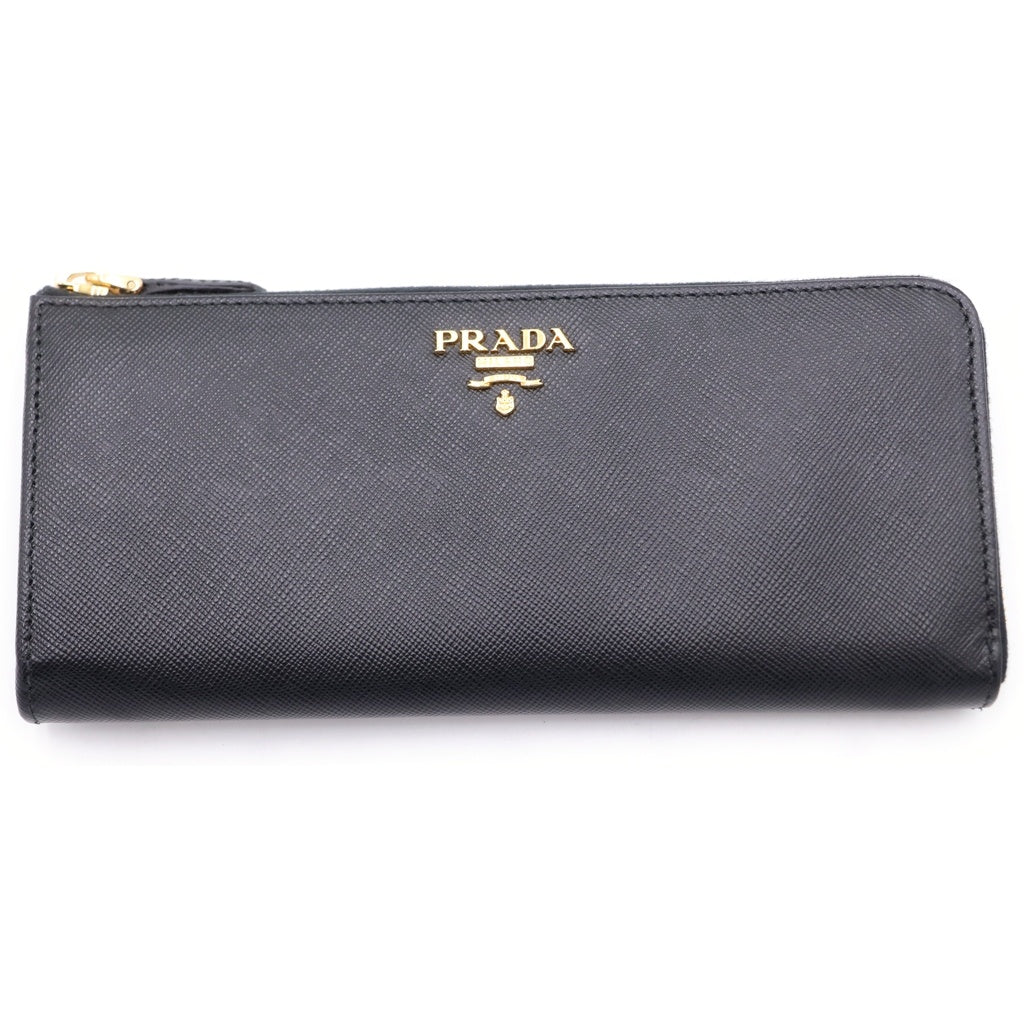 PRADA(プラダ) 長財布 L字ファスナー ロングウォレット サフィアーノ レザー ブラック 1M1183
