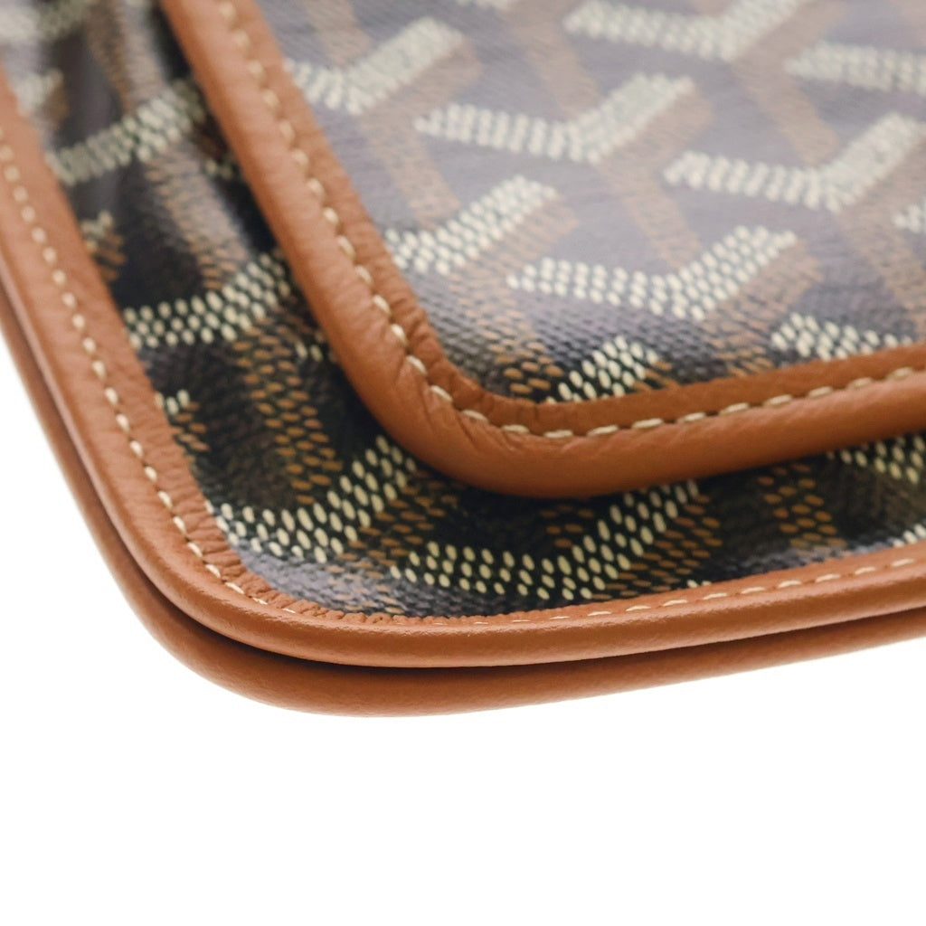 GOYARD(ゴヤール) ポシェットプリュメPM PVC レザー ショルダーバッグ ウォレット 財布 ポーチ ブラウン レディース