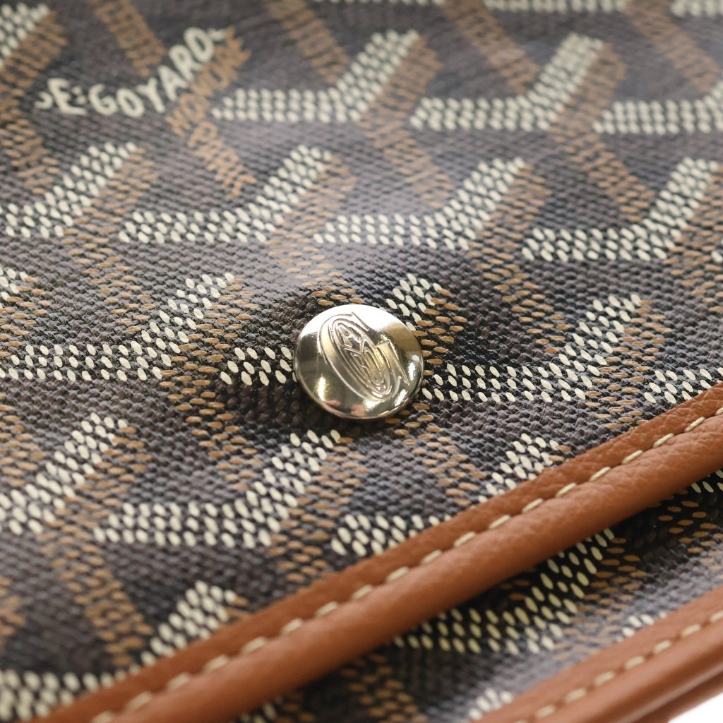 GOYARD(ゴヤール) ポシェットプリュメPM PVC レザー ショルダーバッグ ウォレット 財布 ポーチ ブラウン レディース