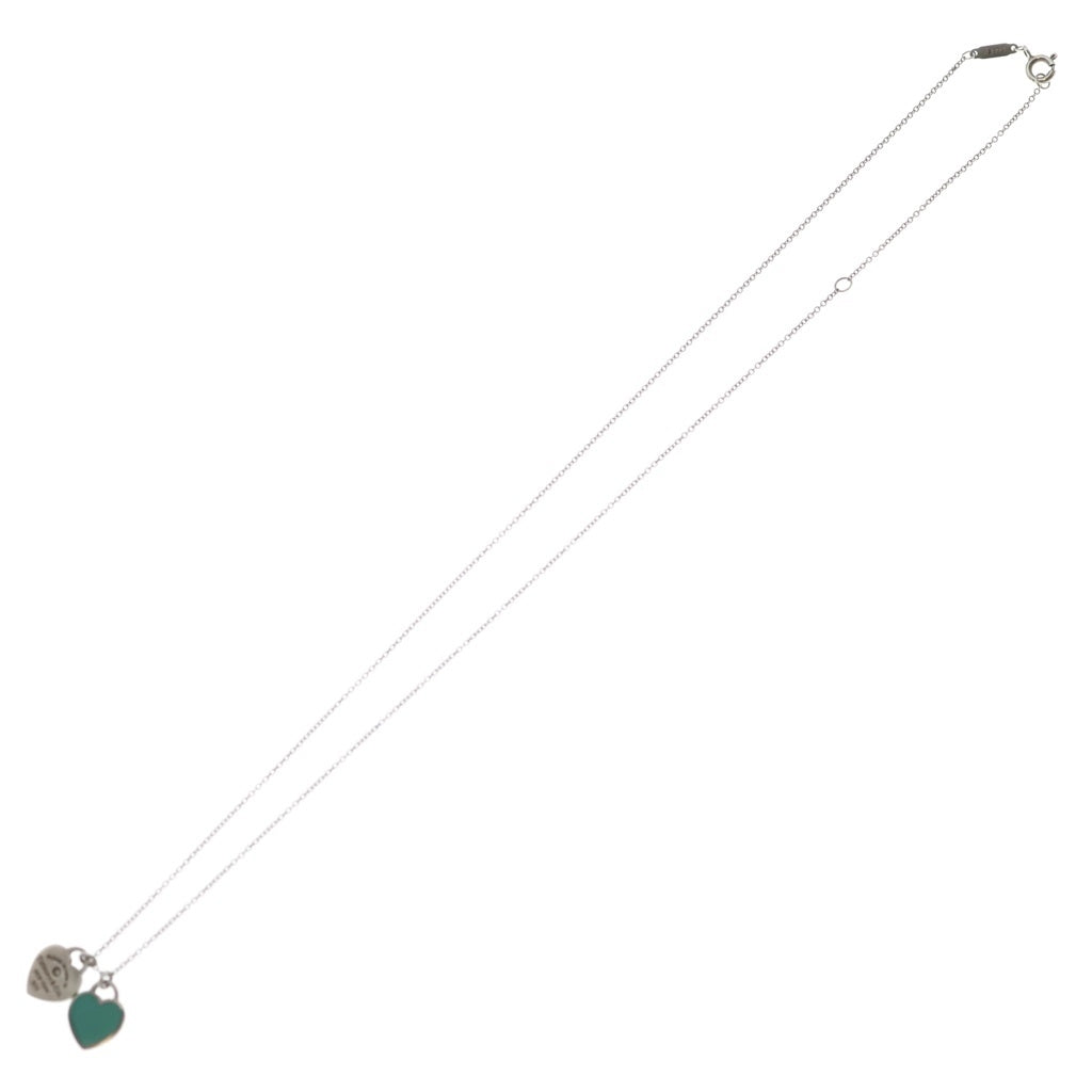 TIFFANY & Co.(ティファニー) リターン トゥ ティファニー ダブル ハート ネックレス SV925 シルバー ブルー レディース