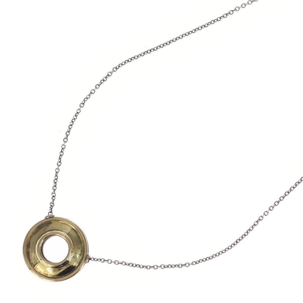 TIFFANY & Co.(ティファニー) パロマピカソ マジックサークルネックレス ペンダント チェーン シルバー×イエローゴールド SV925×Au750YG レディース