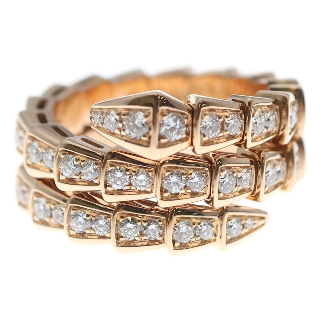 BVLGARI(ブルガリ) セルペンティ ヴァイパー フルパヴェ ダイヤ リング ピンクゴールド Au750PG #M レディース