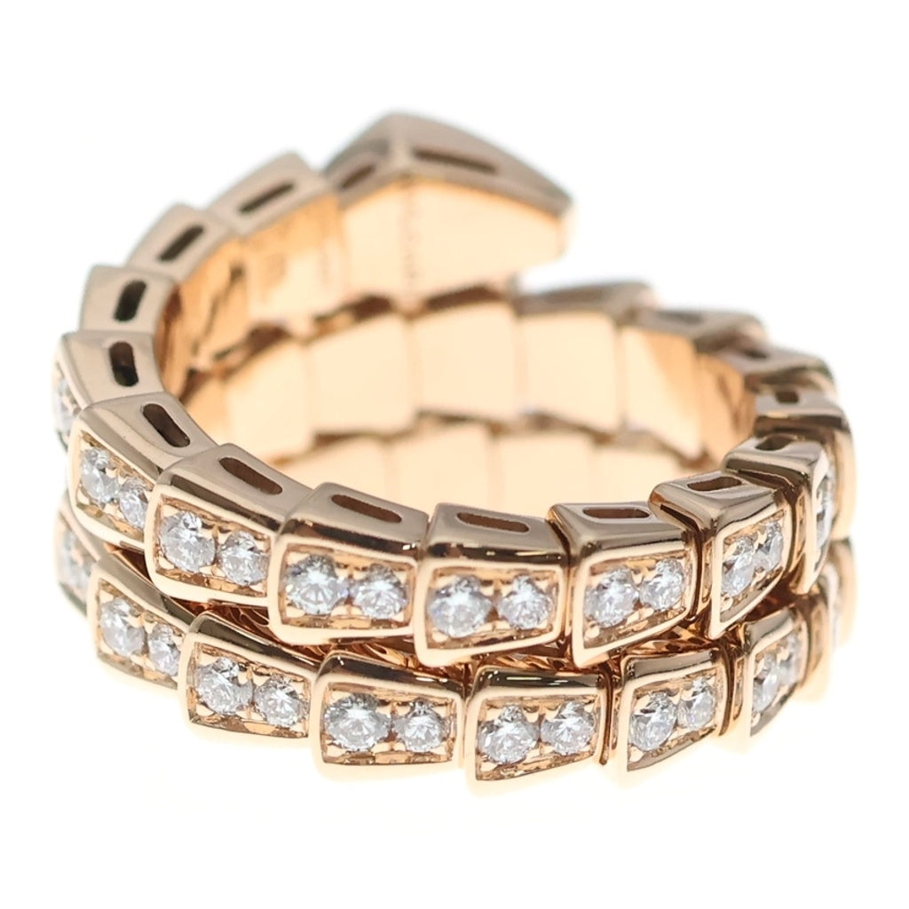 BVLGARI(ブルガリ) セルペンティ ヴァイパー フルパヴェ ダイヤ リング ピンクゴールド Au750PG #M レディース