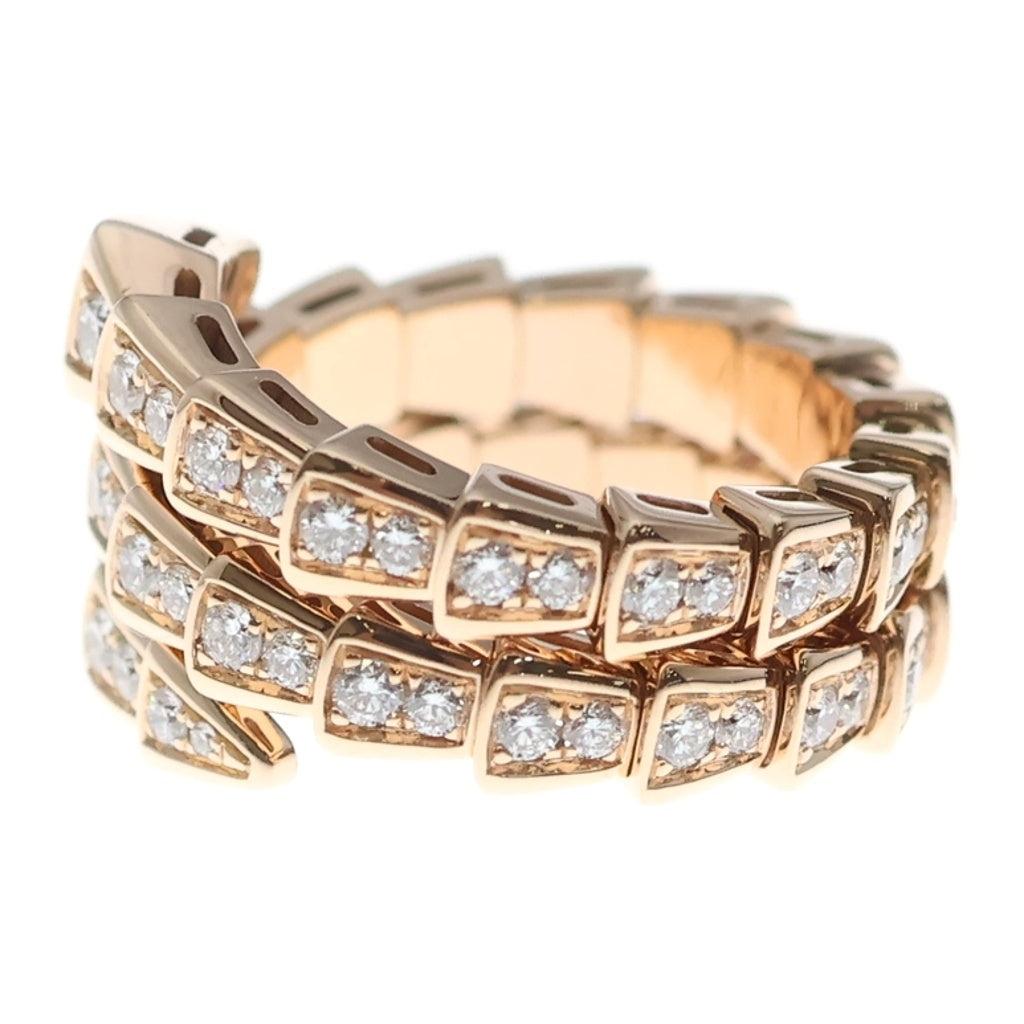 BVLGARI(ブルガリ) セルペンティ ヴァイパー フルパヴェ ダイヤ リング ピンクゴールド Au750PG #M レディース