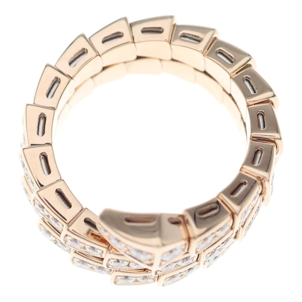 BVLGARI(ブルガリ) セルペンティ ヴァイパー フルパヴェ ダイヤ リング ピンクゴールド Au750PG #M レディース