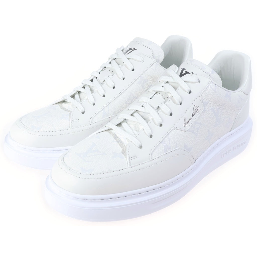 LOUIS VUITTON(ルイヴィトン) モノグラム ビバリーヒルズ レザー スニーカー #81/2 ホワイト 1AJQE7
