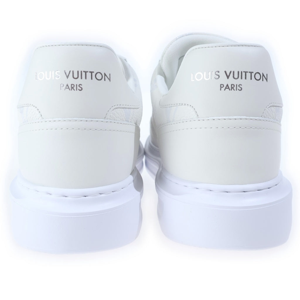 LOUIS VUITTON(ルイヴィトン) モノグラム ビバリーヒルズ レザー スニーカー #81/2 ホワイト 1AJQE7