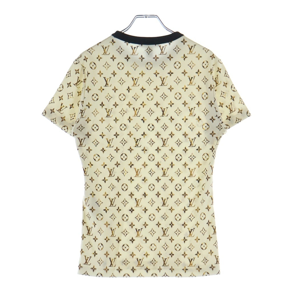 LOUIS VUITTON(ルイヴィトン) パイソン モノグラム 半袖Tシャツ カットソー #XS アイボリー マルチカラー 1ABEE6