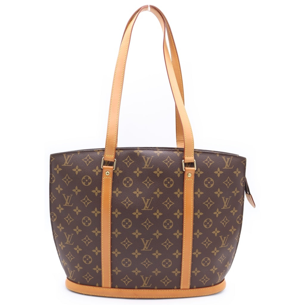 LOUIS VUITTON(ルイヴィトン) モノグラム バビロン ハンドバッグ トートバッグ ブラウン レザー×PVC M51102 ゴールド金具 レディース