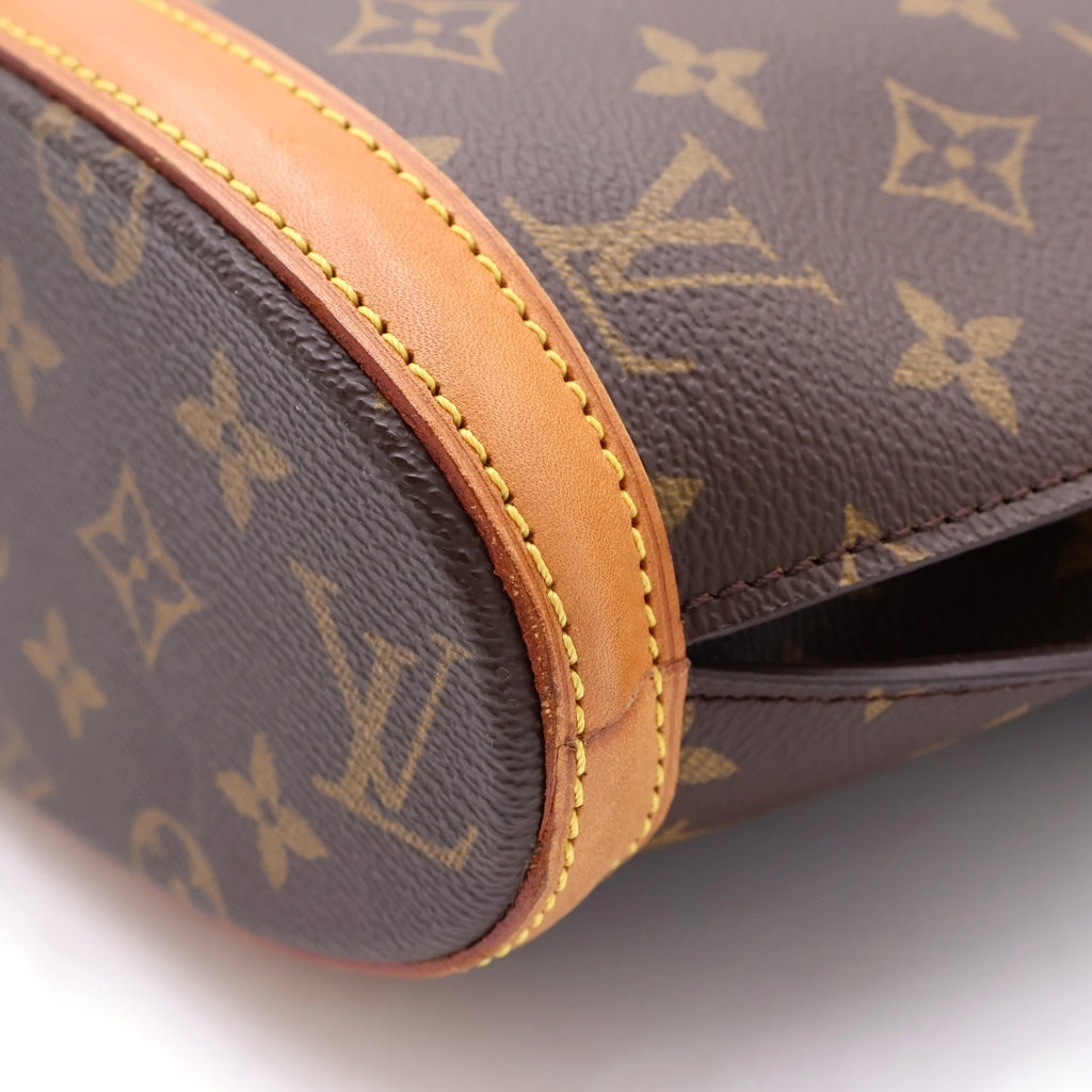 LOUIS VUITTON(ルイヴィトン) モノグラム バビロン ハンドバッグ トートバッグ ブラウン レザー×PVC M51102 ゴールド金具 レディース