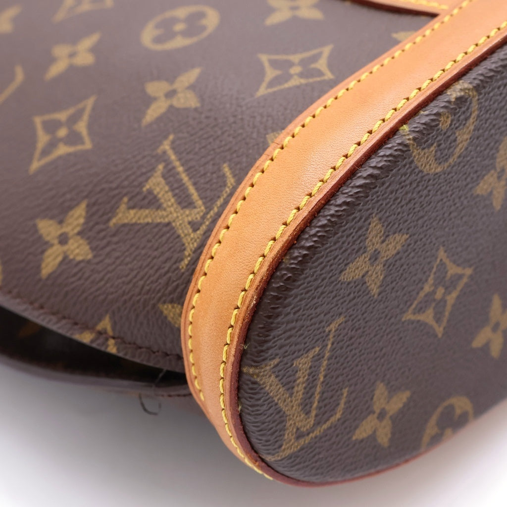 LOUIS VUITTON(ルイヴィトン) モノグラム バビロン ハンドバッグ トートバッグ ブラウン レザー×PVC M51102 ゴールド金具 レディース