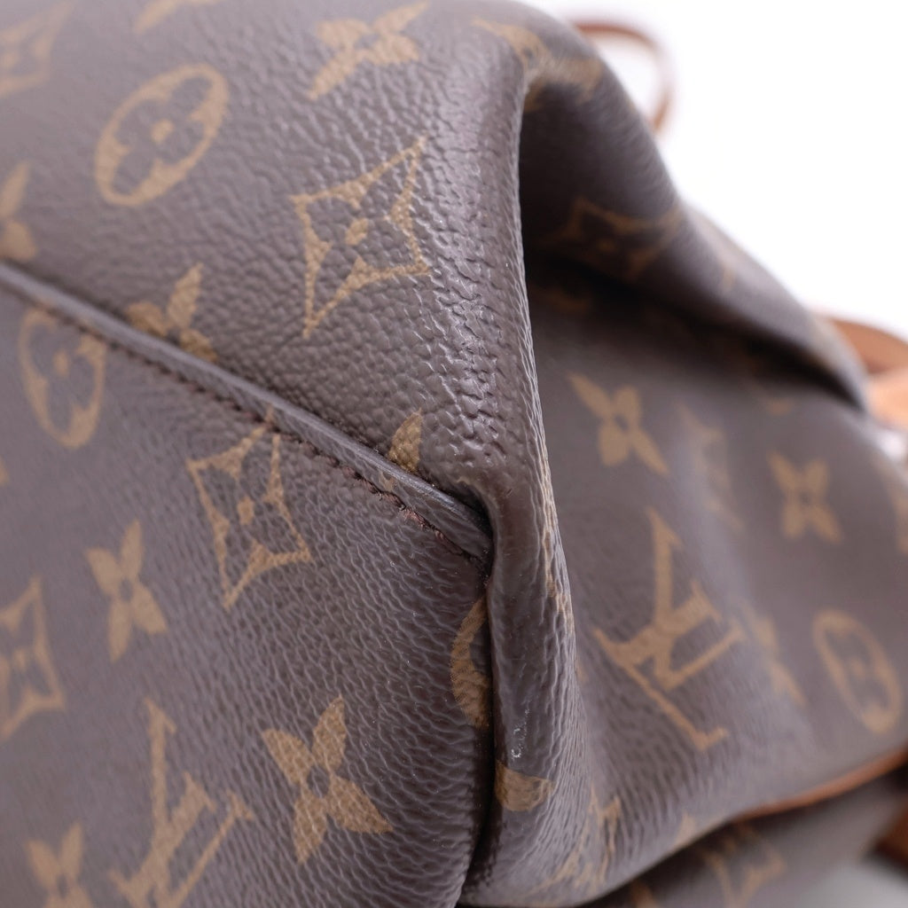 LOUIS VUITTON(ルイヴィトン) モノグラム リボリーMM 2WAYハンドバッグ ショルダーバッグ ブラウン レザー×PVC M44546 ゴールド金具 レディース