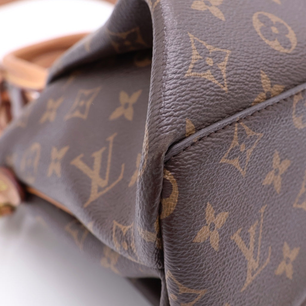 LOUIS VUITTON(ルイヴィトン) モノグラム リボリーMM 2WAYハンドバッグ ショルダーバッグ ブラウン レザー×PVC M44546 ゴールド金具 レディース