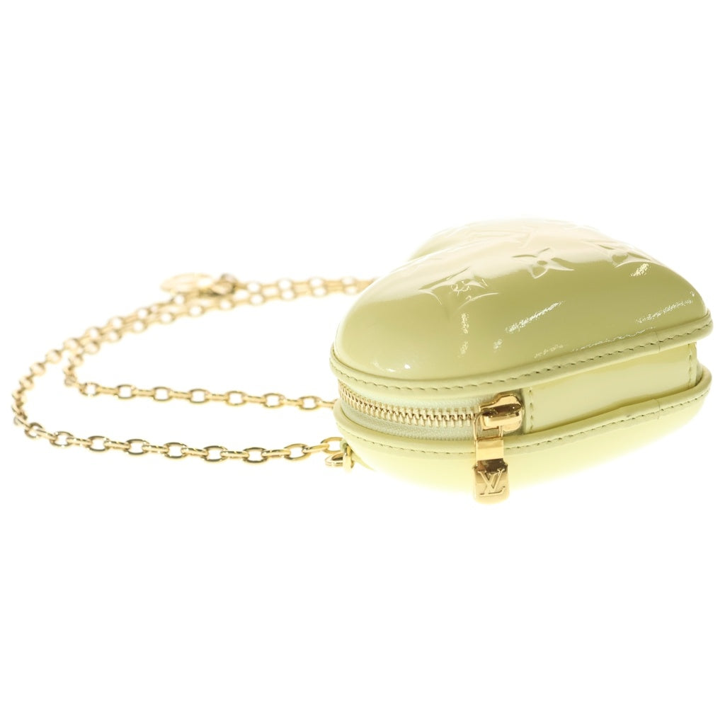 LOUIS VUITTON(ルイヴィトン) ヴェルニ キープマイハート チェーンハンドバッグ ミニバッグ イエロー M83267 ゴールド金具 レディース