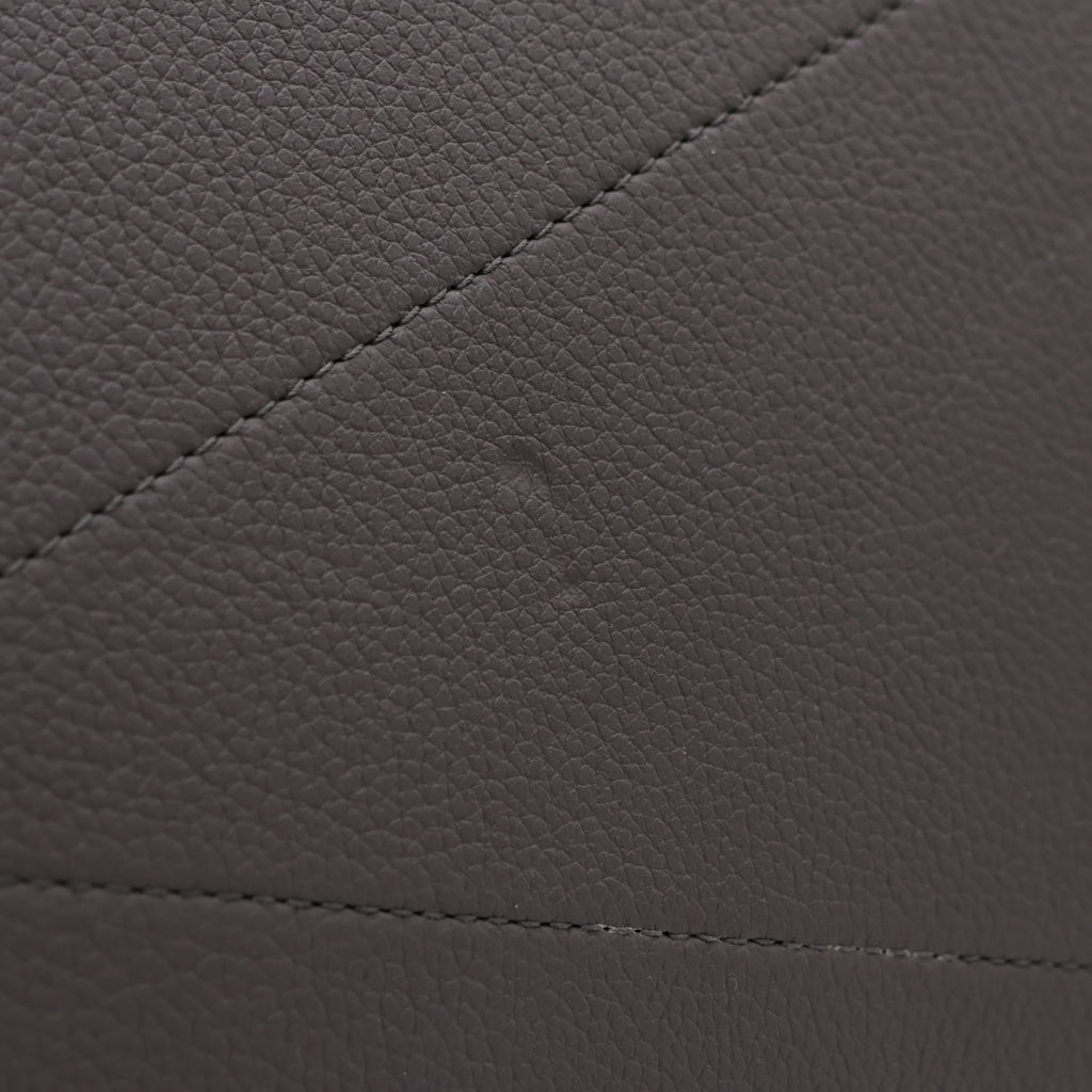 DIOR(ディオール) Normandie ノルマンディー ミディアム レザー シルバー金具 2WAY トートバッグ ハンドバッグ ショルダーバッグ グレー レディース