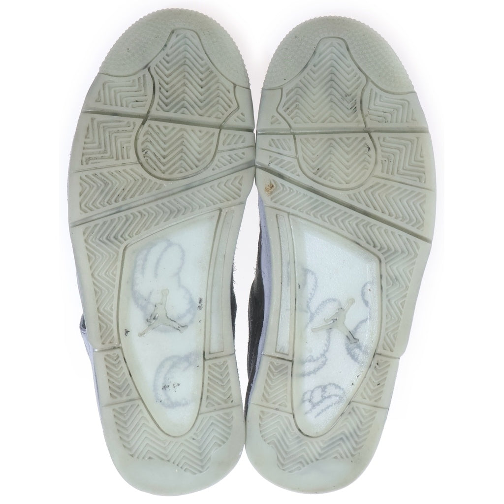 NIKE(ナイキ) KAWS × Nike Air Jordan 4 Retro カウズ ハイカットスエードスニーカー グレー #27.5