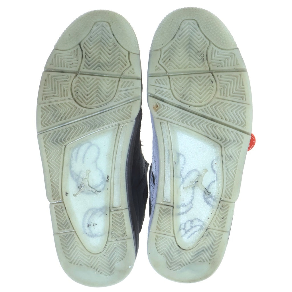 NIKE(ナイキ) KAWS × Nike Air Jordan 4 Retro カウズ ハイカットスエードスニーカー グレー #27.5