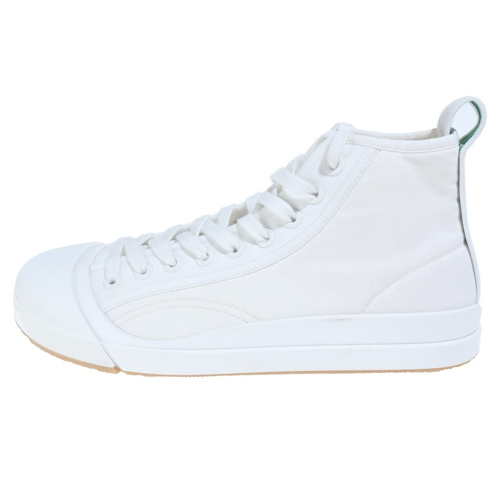 BOTTEGA VENETA(ボッテガヴェネタ) VULCAN SNEAKER バルカン ハイカットスニーカー キャンバス ロゴラバーパッチ ホワイト 755130